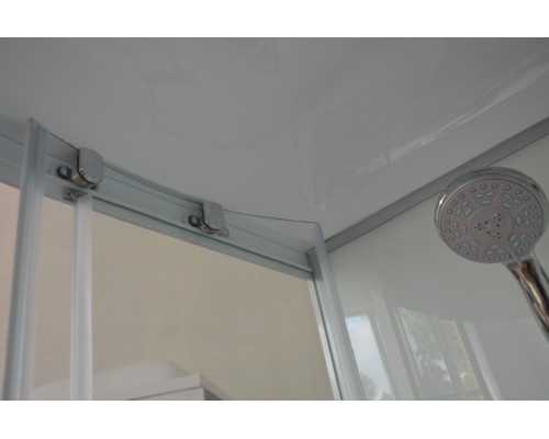 Душевая кабина Royal Bath 100 x 100 см, стекла прозрачные, задние стенки белые, профиль белый, RB100HK6-WT