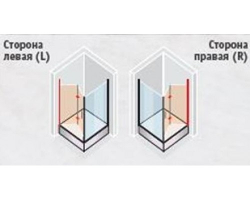 Душевой уголок Vegas Glass GPS-Fis Lux, 100 x 80 x 199.5 см, профиль белый, стекло флёр-де-лис