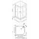 Душевое ограждение Good Door Infinity CR -80-G-CH, 80 х 80 х 185 см, стекло матовое Грейп, хром, ИН00015