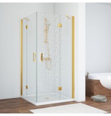 Душевой уголок Vegas Glass AFA, 100 x 100 см, профиль золото, стекло фея