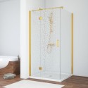 Душевой уголок Vegas Glass AFP-Fis, 120 x 100 x 190 см, профиль золото, стекло фея