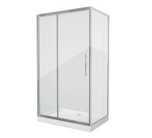 Душевой уголок Grossman Pragma PR-120SQL/R, 120 x 80 см, стекло прозрачное, цвет профиля - серебро