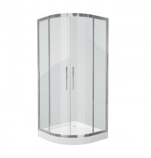 Душевой уголок Grossman Pragma PR-90S, 90 x 90 см четверть круга, стекло прозрачное, цвет профиля - серебро