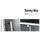 Душевой уголок Gemy Sunny Bay 140 х 90 см, стекло прозрачное, профиль хром, S28191E-A90