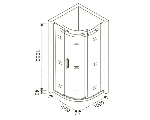 Душевое ограждение Good Door Altair R-100-C-CH, 100 х 100 х 195 см, стекло прозрачное, хром, АЛ00006