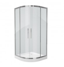 Душевой уголок Grossman Pragma PR-100S, 100 x 100 см четверть круга, стекло прозрачное, цвет профиля - серебро