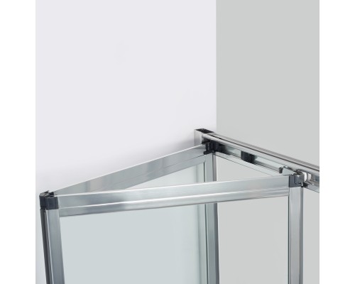 Душевой уголок WasserKRAFT Weser 78F, 100 х 90 х 200 см, профиль серебристый, стекло прозрачное, 78F22