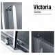 Душевой уголок Gemy Victoria S30212, 110 х 80 см, асимметричный, профиль хром, стекло прозрачное