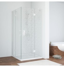 Душевой уголок Vegas Glass AFA, 110 x 110 см, профиль белый, стекло фея