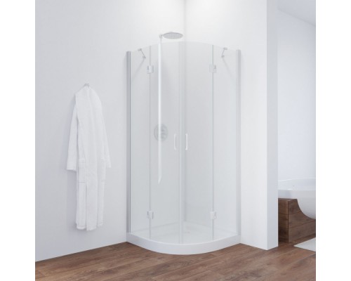 Душевой уголок Vegas Glass AFS, 110 x 110  x 190 см, профиль белый, стекло прозрачное
