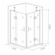 Душевой уголок Good Door Saturn CR-100-C-CH, 100 х 100 х 185 см, стекло прозрачное, хром, СА00015