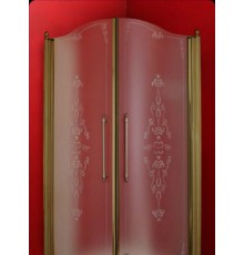Душевой уголок Migliore Diadema, 90 х 90 х 195 см, стекло матовое с декором