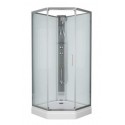 Душевой уголок Bravat Waterfall BC090.6100A, 90 x 90 x 215 см, двери раздвижные, стекло прозрачное, хром