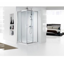 Душевой уголок Bravat Stream BS090.2204S, 90 x 90 x 200 см, двери раздвижные, стекло прозрачное, хром