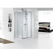 Душевой уголок Bravat Stream BS090.2204S, 90 x 90 x 200 см, двери раздвижные, стекло прозрачное, хром