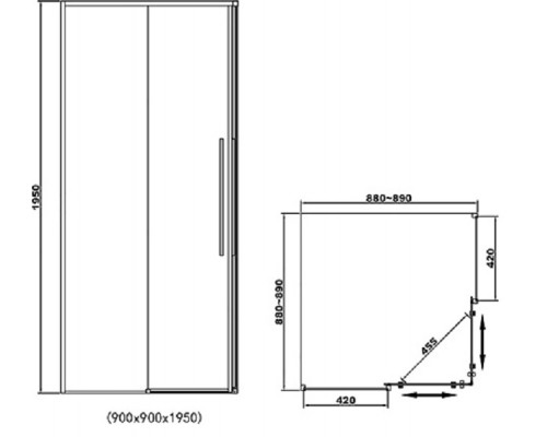 Душевой уголок RGW SV-31-B 32323199-14 90 х 90 см квадратный, черный