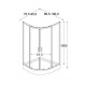 Душевой уголок Radaway Alienta E 80 x 100 см, стекло прозрачное, профиль хром, 10248010-01-01