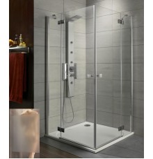 Душевой уголок Radaway Almatea KDD 100R*80L, 100 x 80 х 195 см, стекло интимато, профиль хром, 32181-01-12N