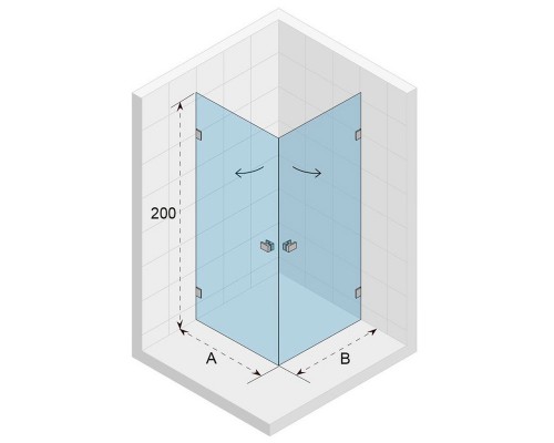 Душевой уголок Riho SZ Scandic NXT X209, 77x87x200 см, цвет профиля хром, стекло прозрачное, левый/правый, GX12072C0