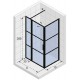 Душевой уголок Riho Grid XL GB203, G004024121, 130 х 100 х 200 см, стекло прозрачное, профиль черный с панелью 30 см
