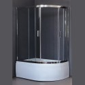 Душевой уголок Royal Bath RB8120BK-T-CH-L/R 120 х 80 x 198 см, асимметричная, стекло прозрачное, хром