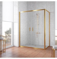 Душевой уголок Vegas Glass Z2P+ZPV, 180 x 70 x 190 см, профиль золото, стекло фея