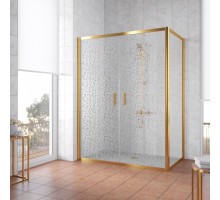 Душевой уголок Vegas Glass Z2P+ZPV, 190 x 90 x 190 см, профиль золото, стекло фея