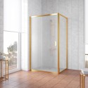 Душевой уголок Vegas Glass ZP+ZPV, 100 x 70 x 190 см, профиль золото, стекло ретро