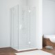 Душевой уголок Vegas Glass AFA, 80 x 80 см, профиль белый, стекло фея
