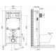 Инсталляция BelBagno для подвесного унитаза BB002-80, клавиша черный матовый BB007-PR-NERO.M