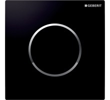Ручной пневмопривод Geberit Type 10 для писсуара, клавиша - черный, кольцо - хром глянцевый, 116.015.KM.1
