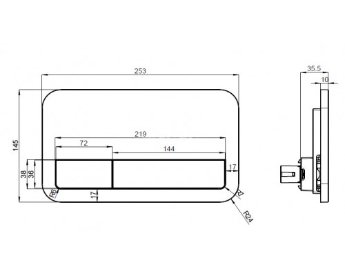 Клавиша смыва Villeroy&Boch ViConnect 92249068, белый