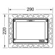 Монтажная рамка TECE Loop 9240646 для установки стеклянных панелей TECEloop или TECEsquare на уровне стены, белая