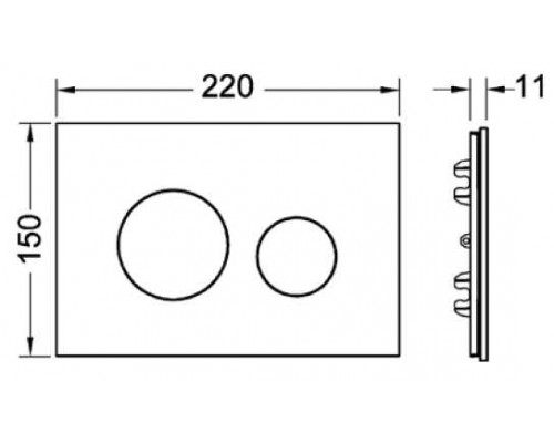 Лицевая панель TECE Loop Modular 9240675, полированый сланец