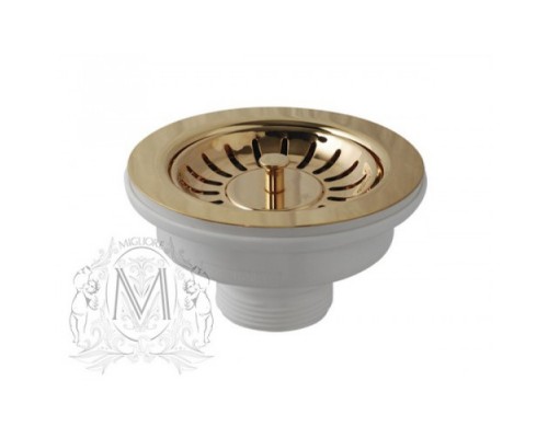 Донный клапан для кухонной мойки Migliore Ricambi ML.RIC-10.107.BR D 90 мм, без перелива, бронза