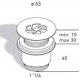 Донный клапан Migliore ML.RIC-10.125.CR, без перелива, хром