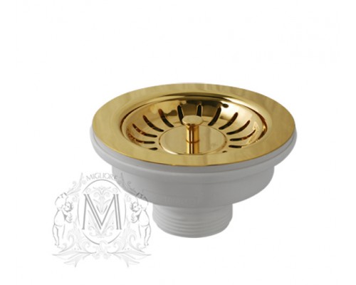 Донный клапан для кухонной мойки Migliore Ricambi ML.RIC-10.107.DO D 90 мм, без перелива, золото