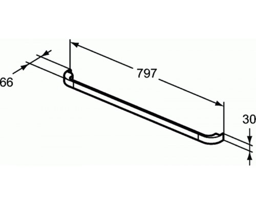 Ручка-полотенцедержатель Ideal Standard Tonic II R4359WG, 80 см, к декоративному модулю под раковину