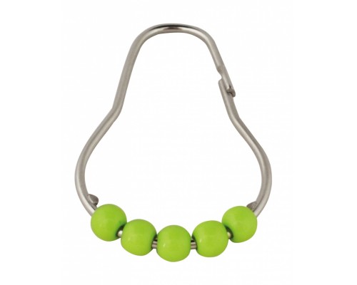 Кольца для карниза Ridder, сталь, комплект 12 шт., с зелеными шариками, 49565