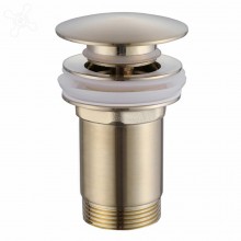 Донный клапан Abber, с переливом, цвет золото матовое, AF0010G