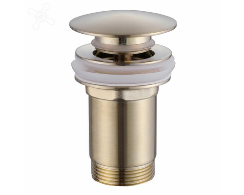 Донный клапан Abber, с переливом, цвет золото матовое, AF0010G