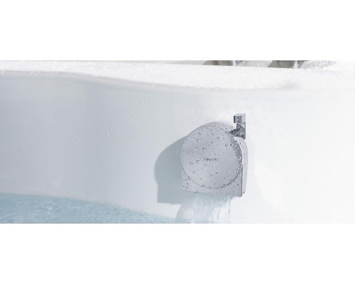 Внешняя часть излива на ванну Hansgrohe Exafill S, с набором для слива и перелива, шлифованная бронза, 58117140