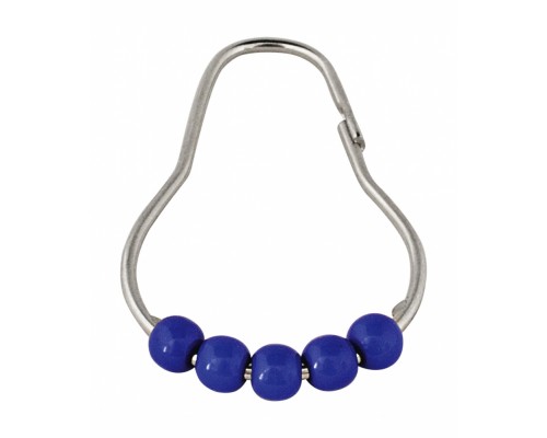 Кольца для карниза Ridder, сталь, комплект 12 шт., с синими шариками, 49563