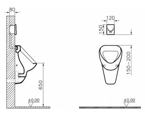 Смывное устройство Vitra Arkitekt 310-2111 для писсуара