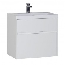 Тумба под раковину Aquanet Латина 60 (2 ящика) 00179934, цвет фасада белый