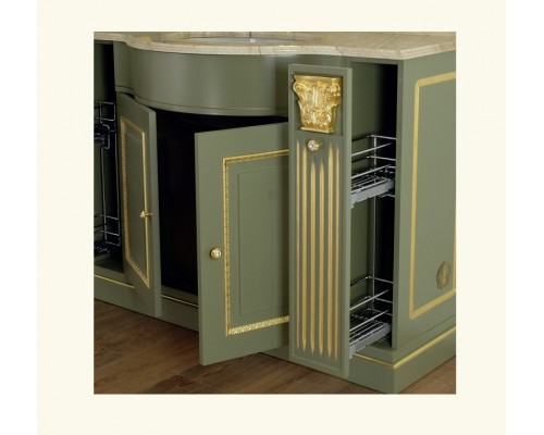 Комплект мебели Migliore Ravenna 120 см без пенала, цвет олива, декор золото