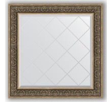 Зеркало с гравировкой в багетной раме Evoform Exclusive-G BY 4336 89 x 89 см, вензель серебряный