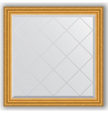 Зеркало с гравировкой в багетной раме Evoform Exclusive-G BY 4302 82 x 82 см, состаренное золото