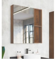 Зеркальный шкаф Comfortу Порто-75, без подсветки, дуб темно-коричневый, 00-00009231