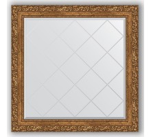 Зеркало с гравировкой в багетной раме Evoform Exclusive-G BY 4314 85 x 85 см, виньетка бронзовая